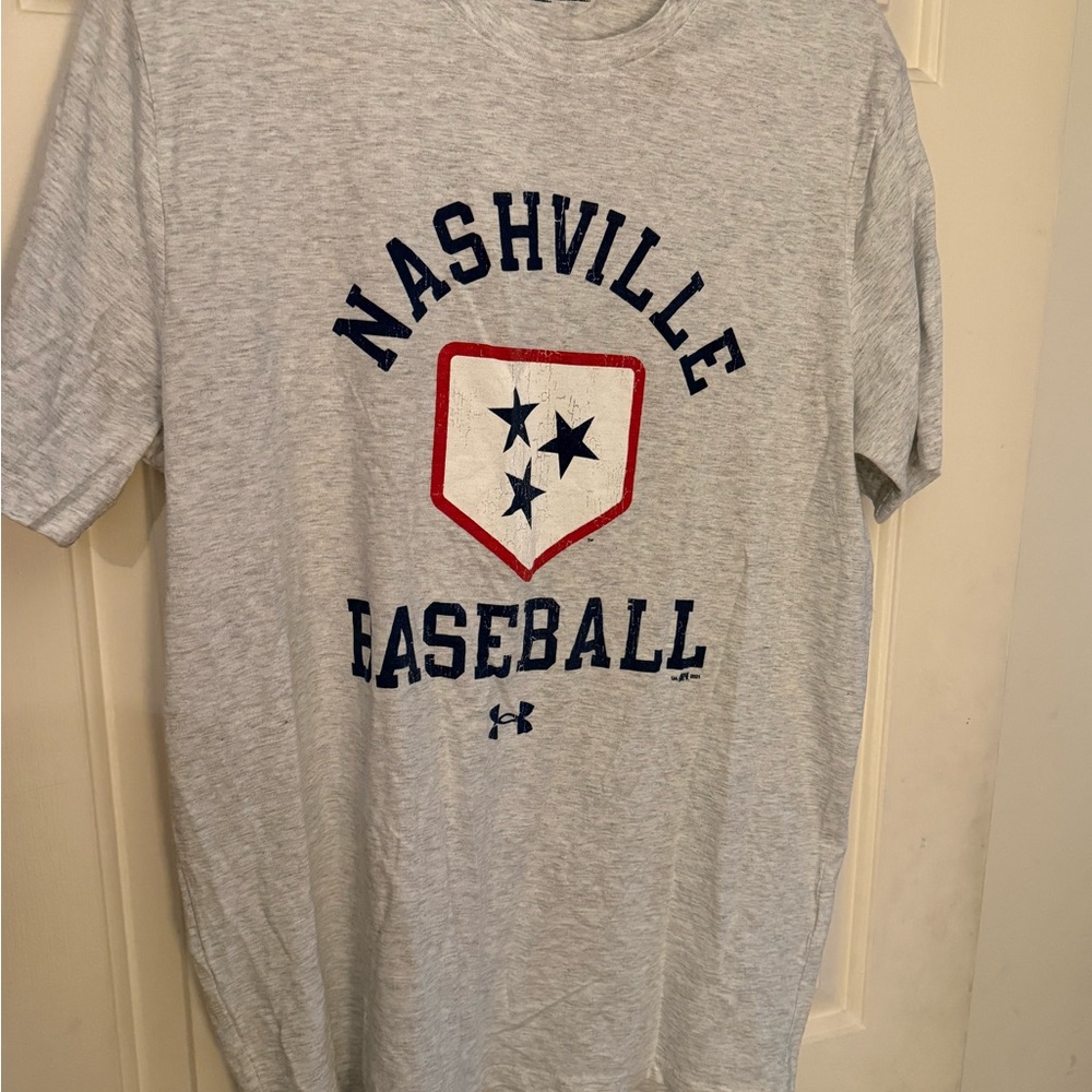 Under Armour Gray Nashville Baseball Tee